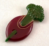 BP238 lg wine & green pin